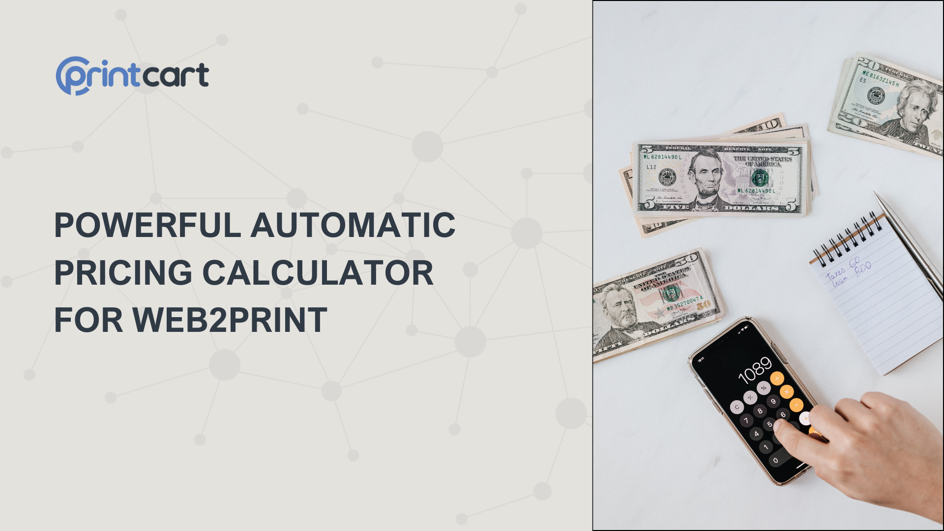 Powerful automatic pricing calculator for Web2print